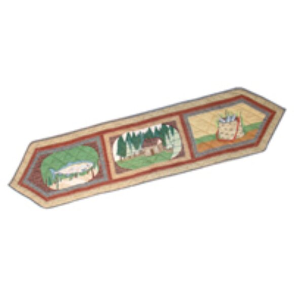 Set of 4 Table Runner Gone Fishing